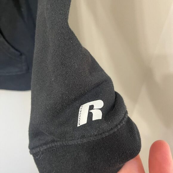 Georgia Bulldogs NCAA Hoodie Large 12 Russell Athletic Women Fleece Jacket Black - Picture 5 of 8